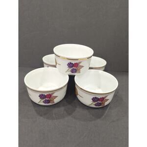 Vintage Royal Worcester - "Evesham" England - Gold Ramekins - Set Of 5